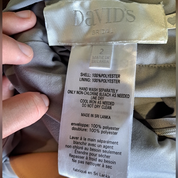 Davids bridal Bellini special occasion criss cross back halter dress size 2 - Picture 3 of 8